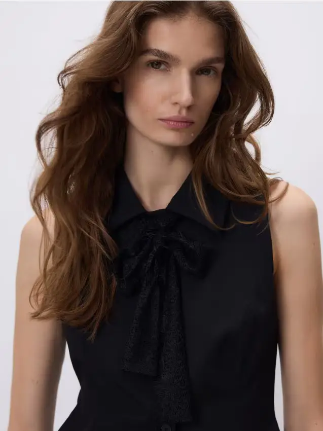 Gilet allacciato - nero