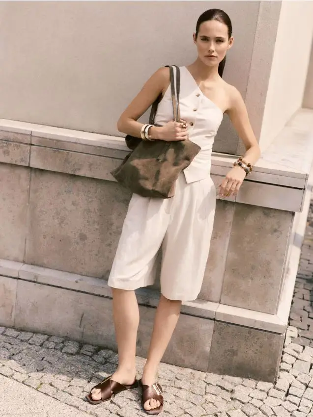 Gilet asimmetrico - nude