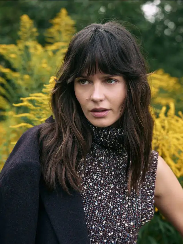 Gilet con filo metallizzato - bordeaux