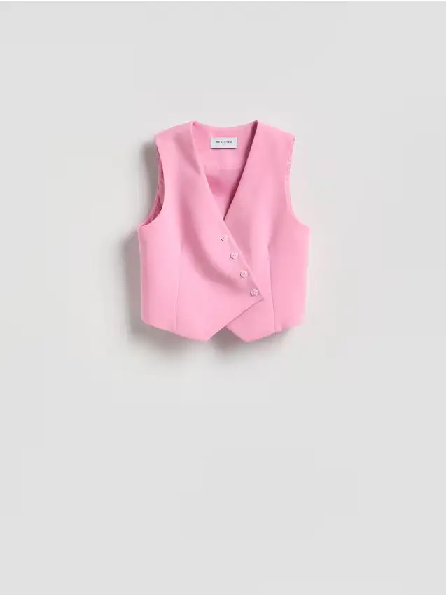 Gilet da abito asimmetrico - rosa