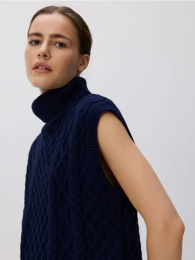 Gilet dolcevita - blu scuro