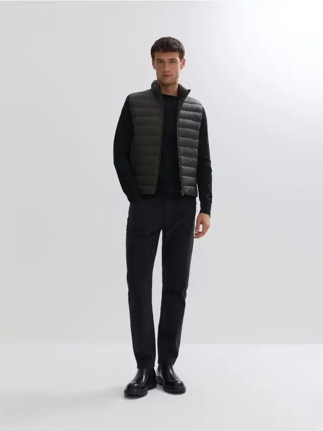 Gilet imbottito leggero in piuma - verde