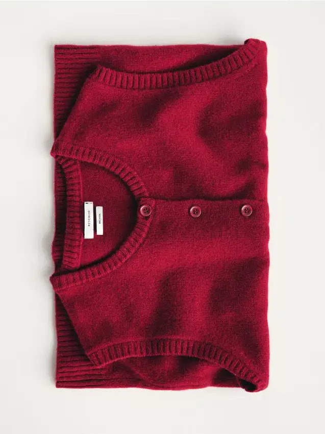 Gilet in lana - bordeaux