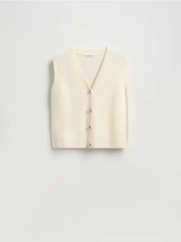 Gilet in lana - nude