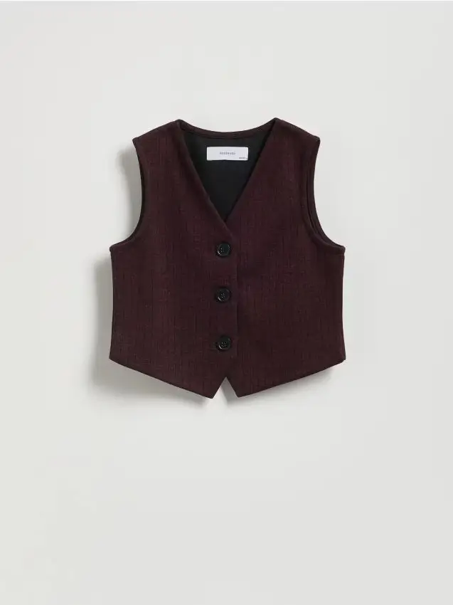 Gilet in maglia misto viscosa - maroon