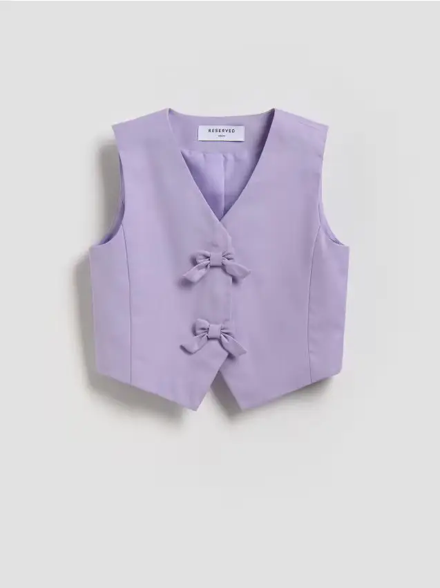 Gilet in misto viscosa - lavanda