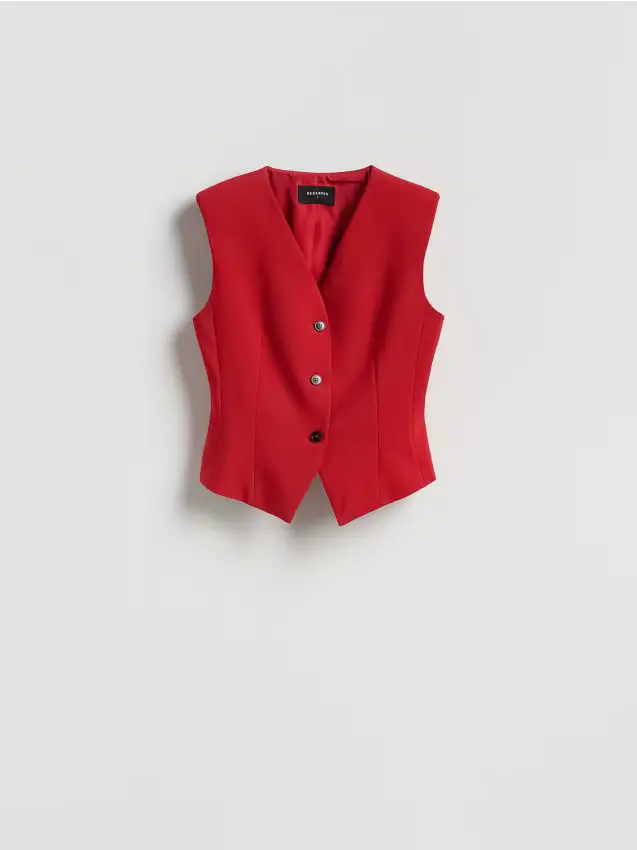 Gilet in misto viscosa - rosso