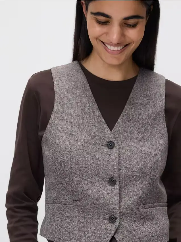 Gilet panciotto - marrone