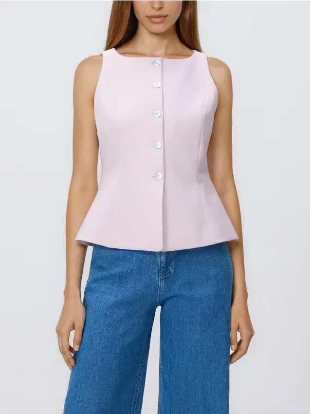 Gilet sartoriale da completo - rosa pastello