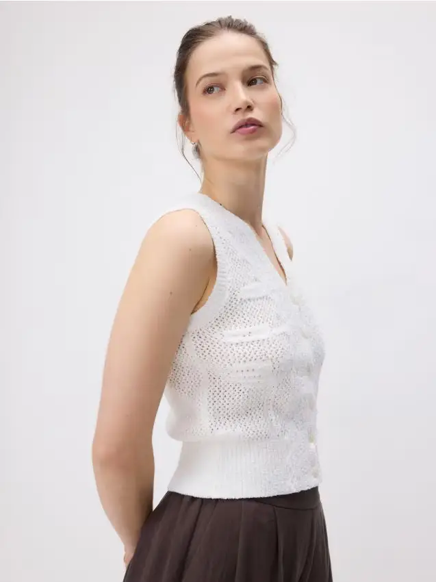 Gilet traforato - bianco