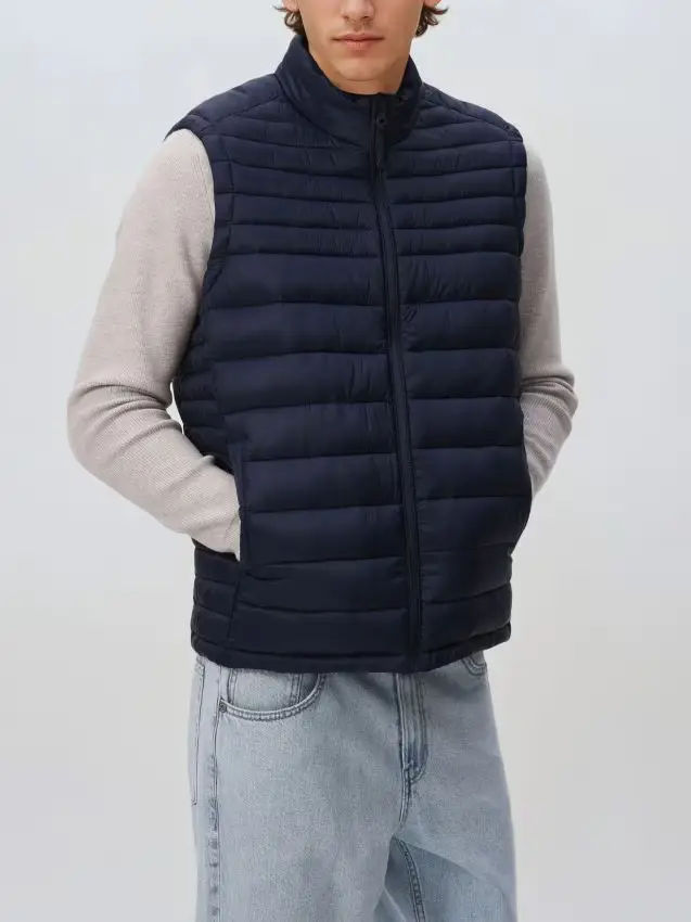 Gilet trapuntato - blu scuro