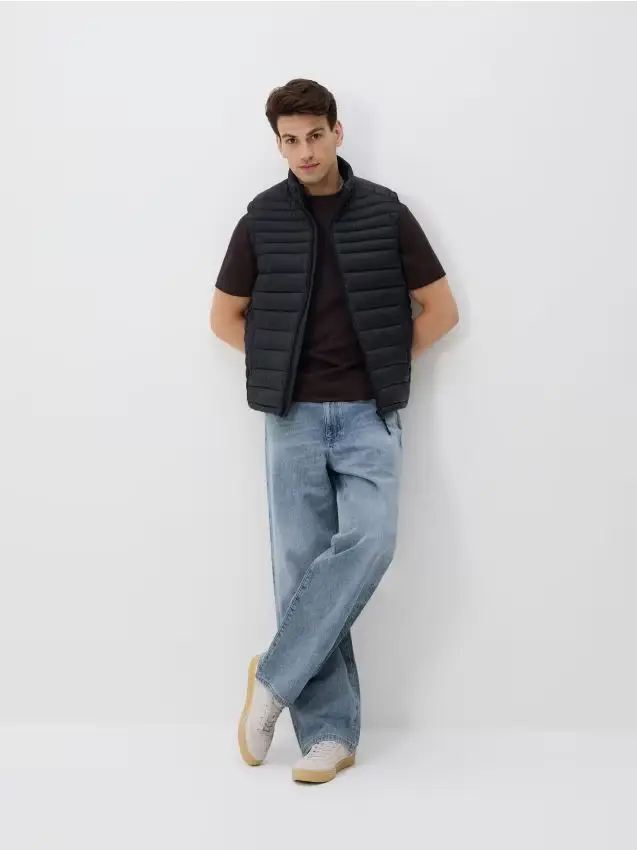 Gilet trapuntato - nero