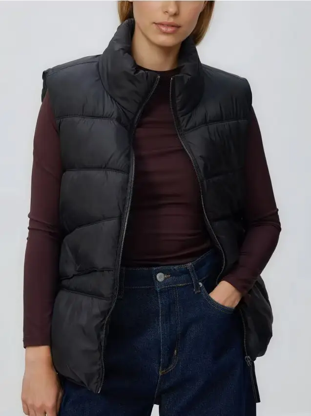 Gilet trapuntato - nero