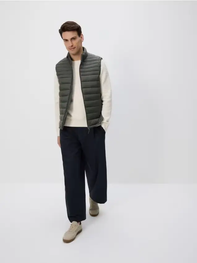 Gilet trapuntato - verde chiaro