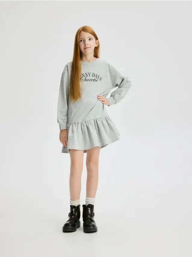 GIRLS` DRESS - grigio chiaro
