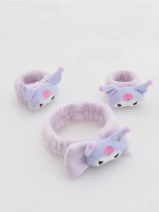 GIRLS` HAIRBAND & HAIR ELASTICS - lavanda