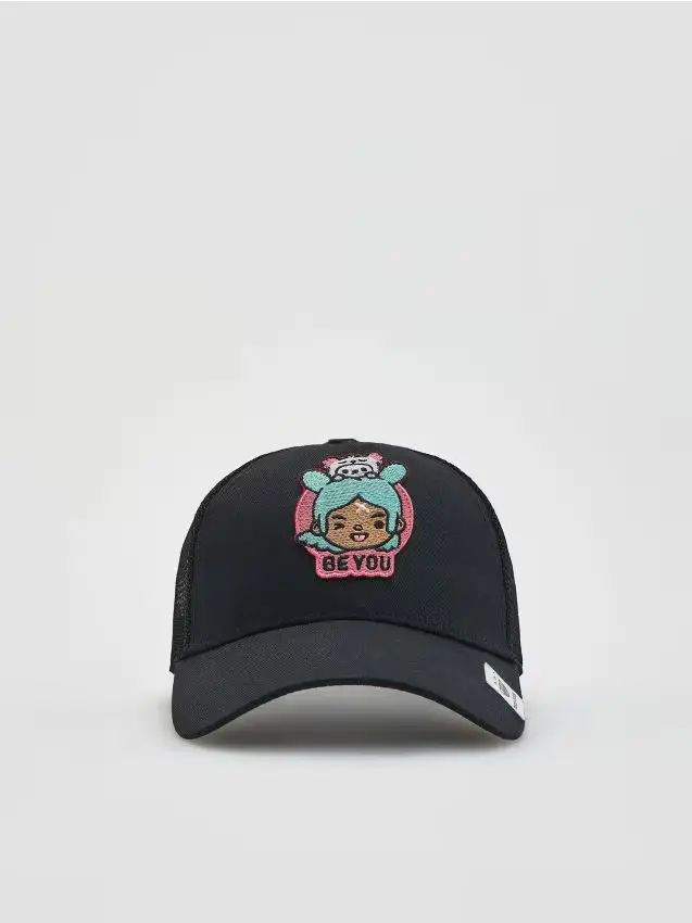 GIRLS` PEAKED CAP - nero