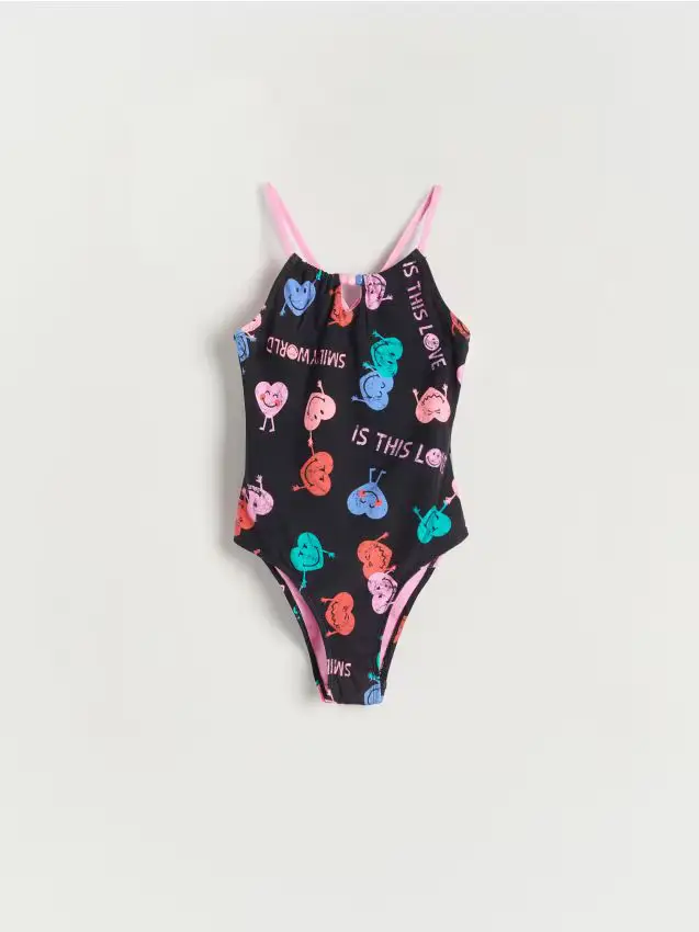 GIRLS` SWIMMING SUIT - nero