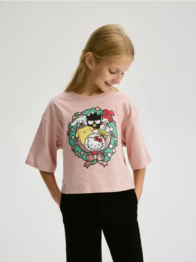 GIRLS` T-SHIRT - rosa cipria