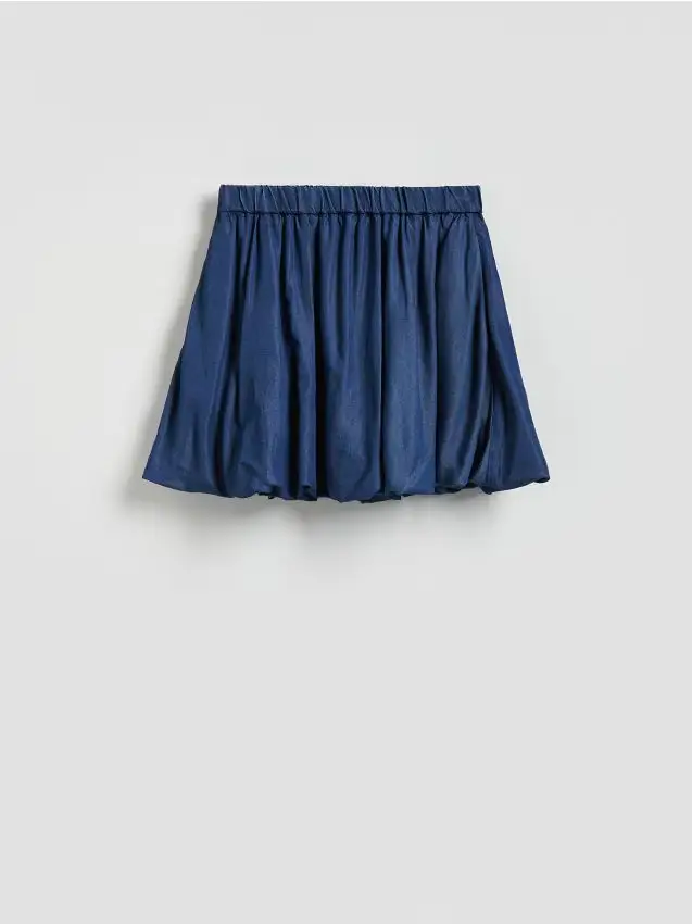 Gonna a palloncino in denim - blu