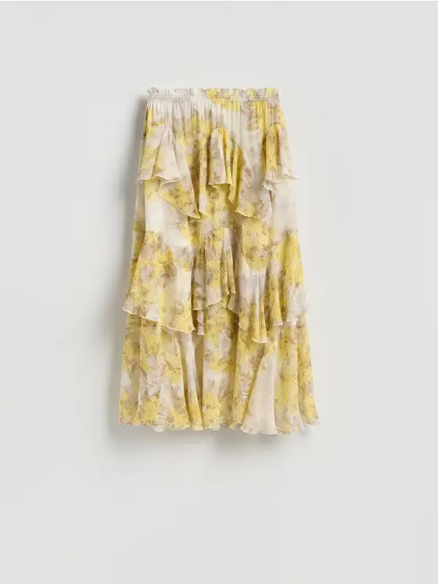 Gonna con balze - giallo chiaro