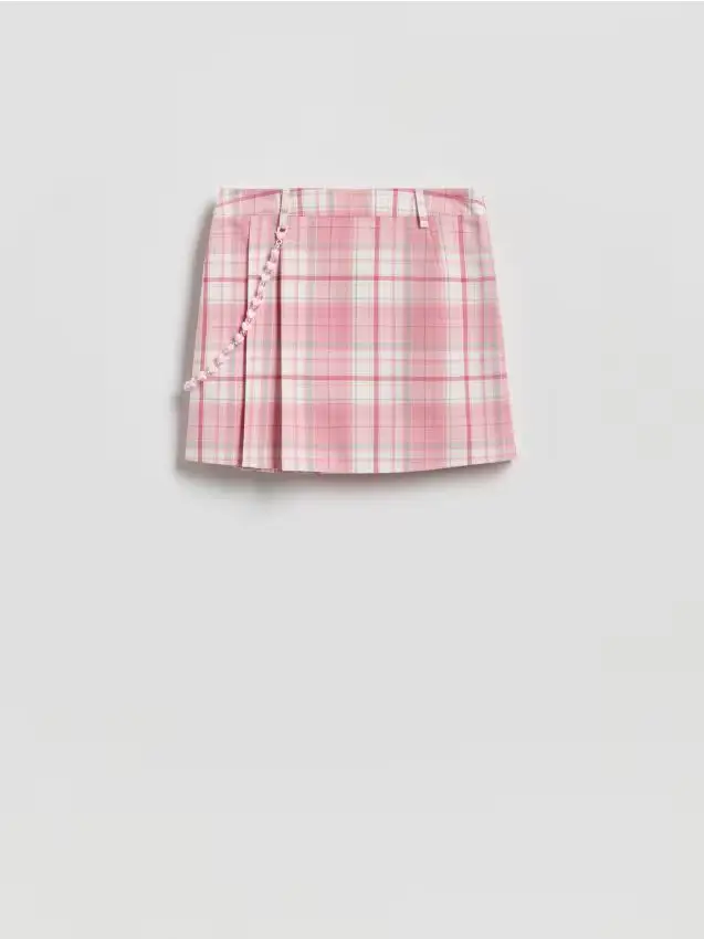 Gonna con dettaglio a catena - rosa pastello