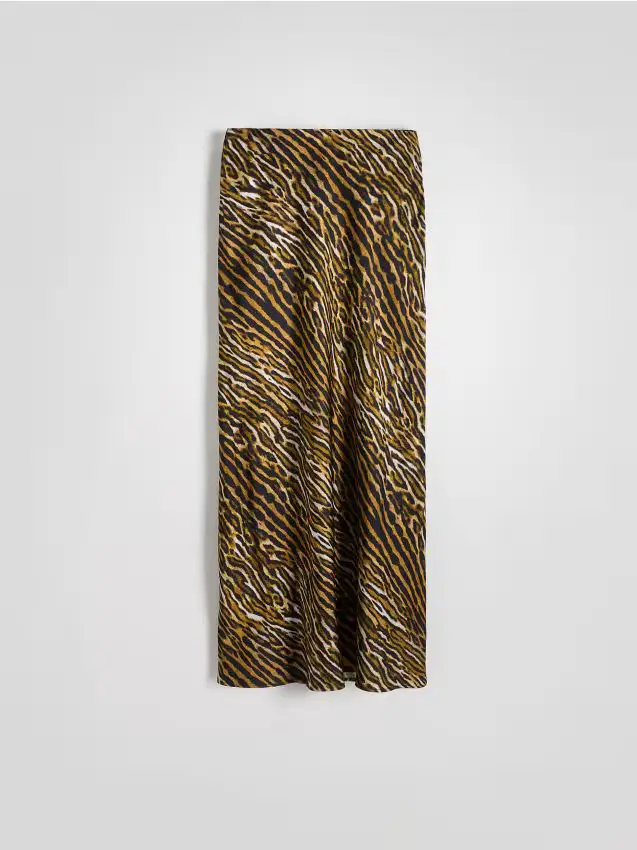 Gonna con stampa animalier - multicolore