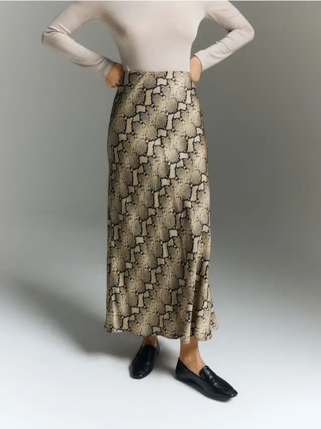 Gonna con stampa animalier - multicolore