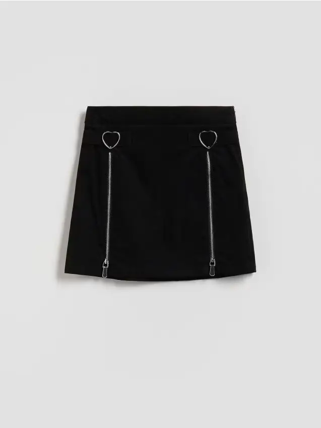 Gonna con zip - nero