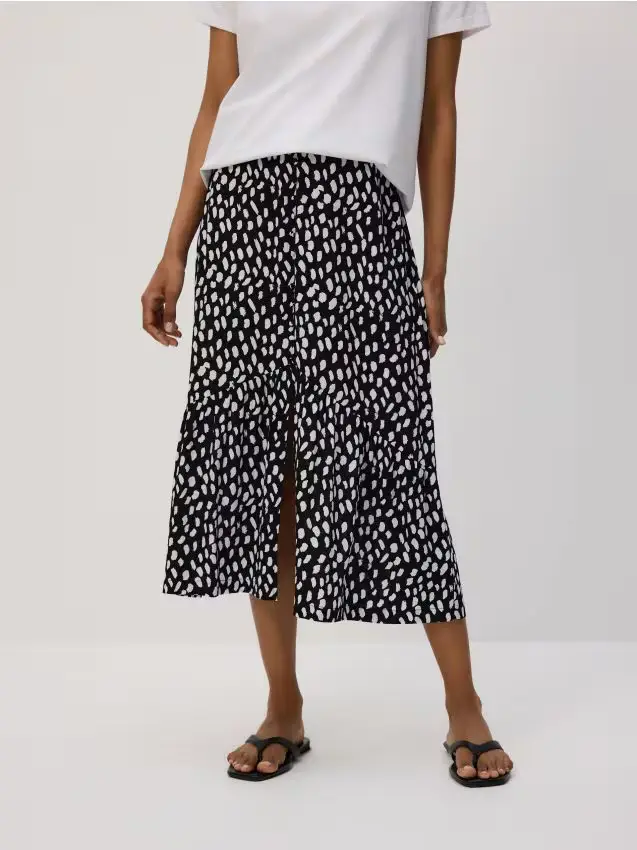 Gonna fantasia in viscosa - multicolore