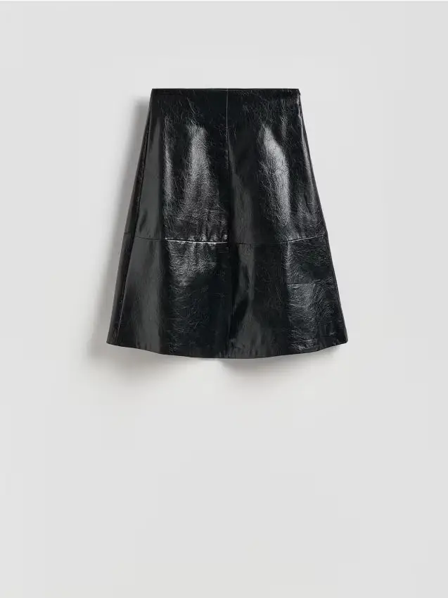 Gonna in ecopelle - nero