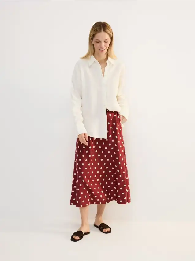 Gonna in lino - multicolore