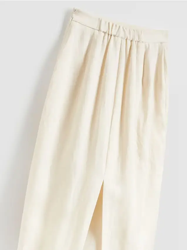 Gonna in lino - panna