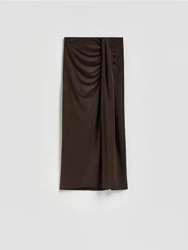 Gonna in misto modal - marrone scuro