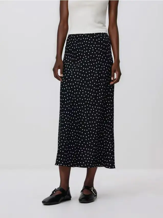 Gonna in viscosa - nero