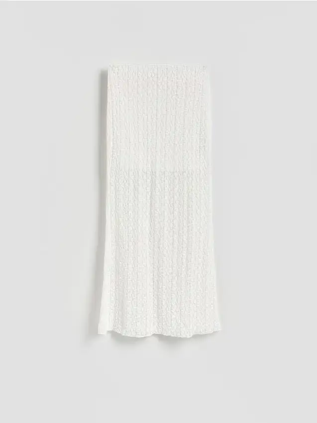 Gonna maxi in pizzo - bianco