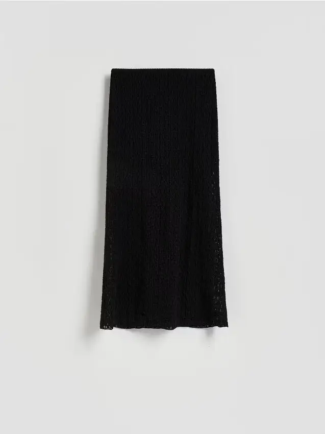 Gonna maxi in pizzo - nero