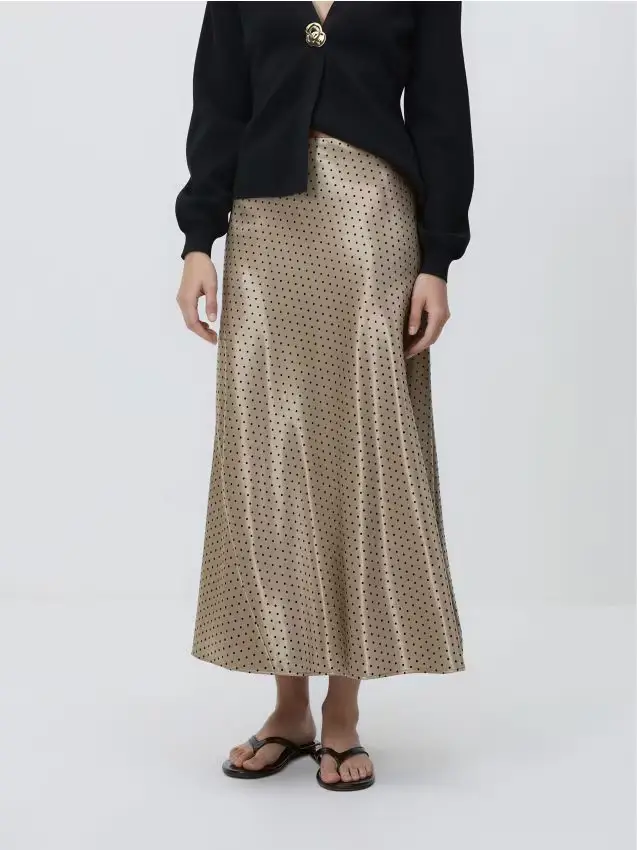 Gonna midi a pois - multicolore