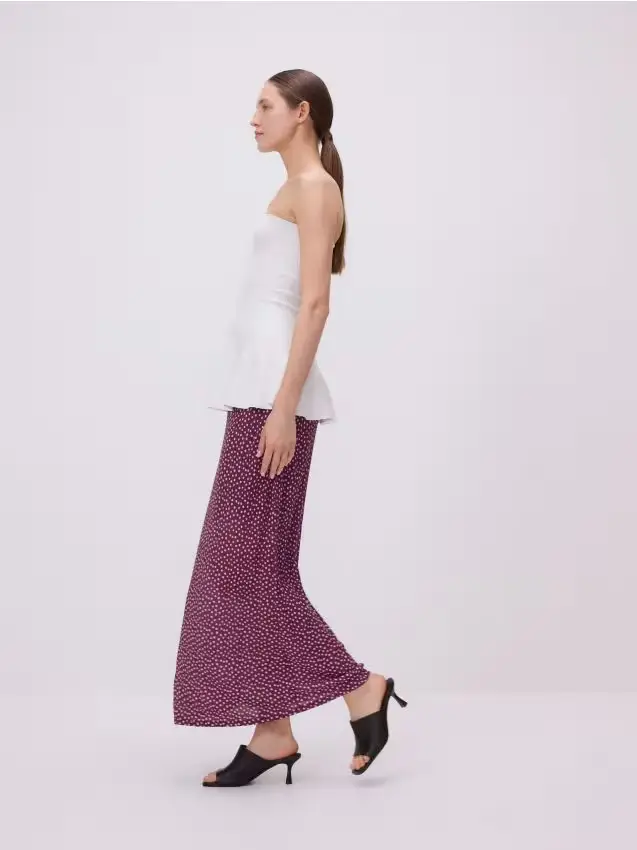 Gonna midi fantasia - malva