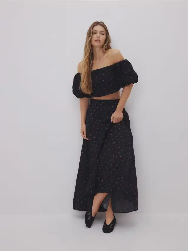 Gonna midi fantasia - multicolore