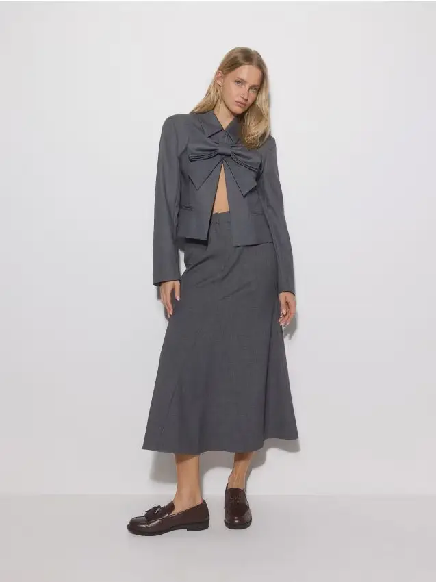 Gonna midi - grigio medio