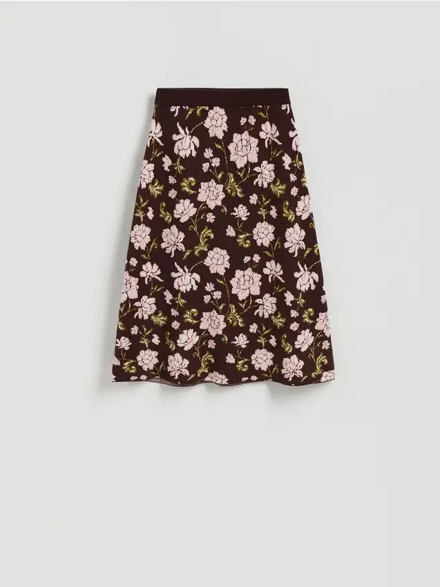 Gonna midi jacquard - multicolore