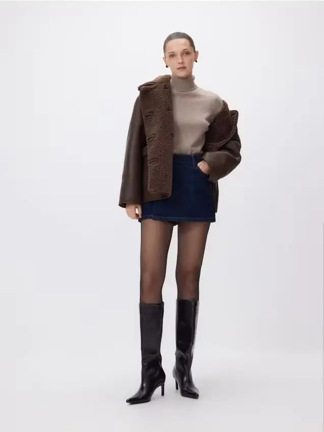 Gonna-pantaloncini in jeans - blu scuro