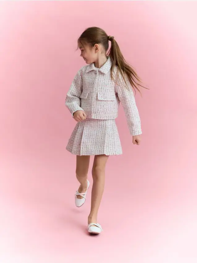 Gonna-pantaloncini in tweed - multicolore