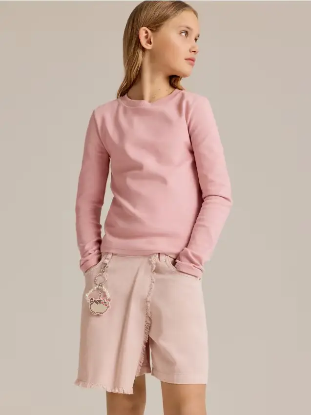 Gonna-pantaloncino Pusheen - rosa cipria