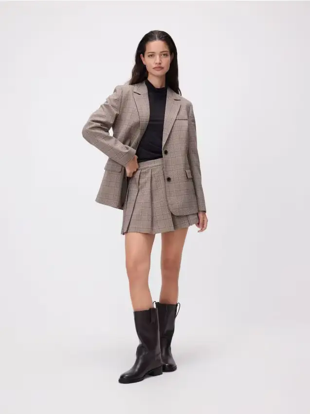 Gonna‑pantalone a quadretti - multicolore