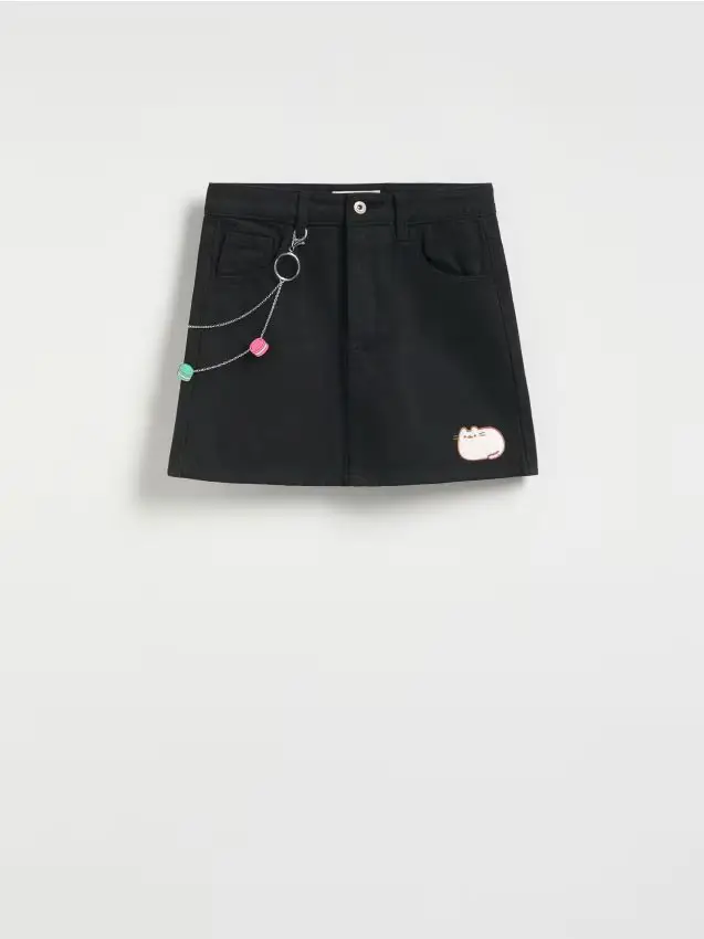 Gonna Pusheen con catena - nero