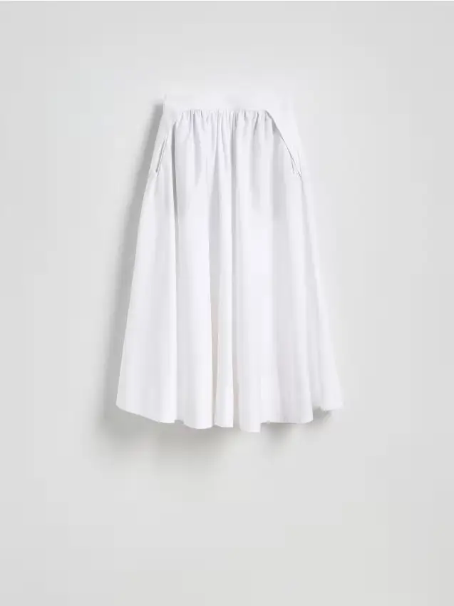 Gonna svasata con tasche - bianco