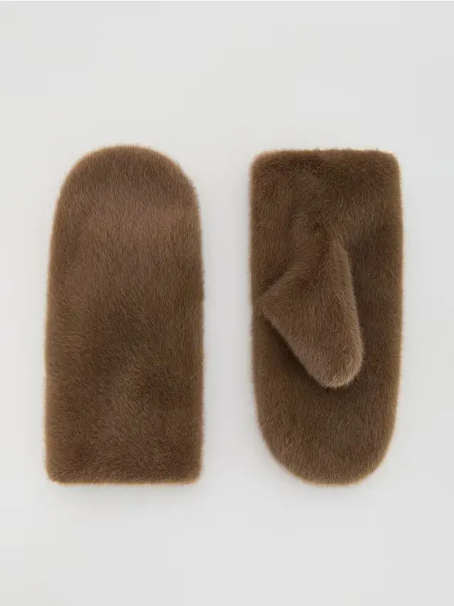 Guanti in eco-pelliccia - marrone