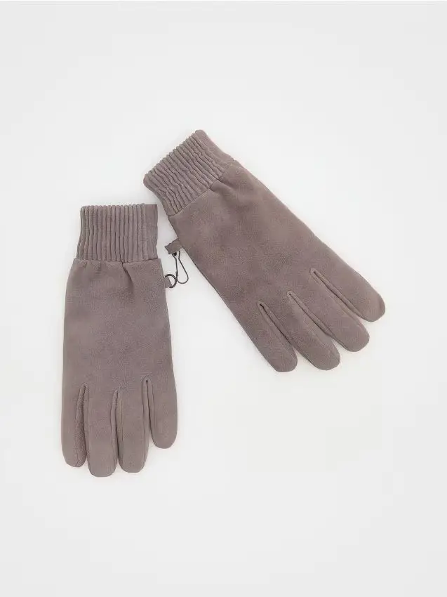 Guanti in pelle - caffè